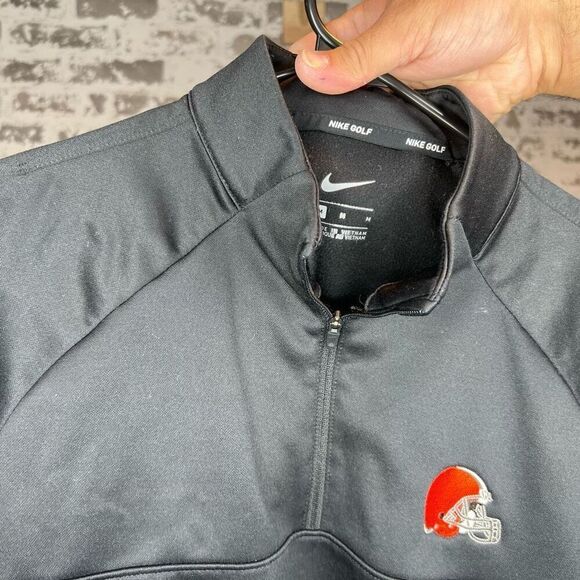 Nike golf Cleveland Browns long sleeve 1/4 zip - Picture 3 of 6